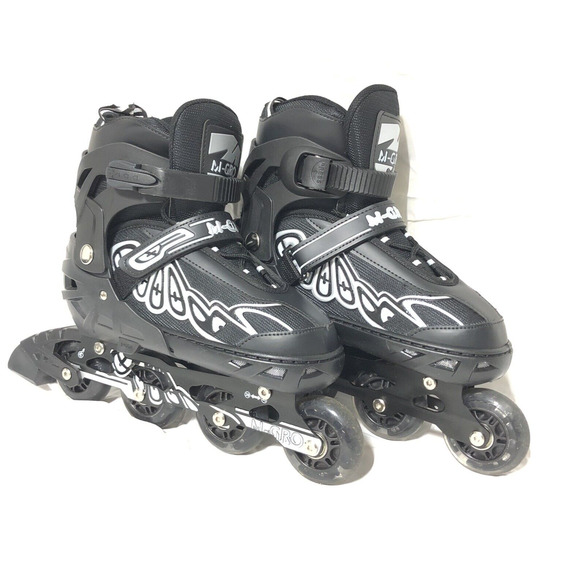 M-GRO Adjustable Inline Skates Back/White Size 39-43 - Picture 1 of 10